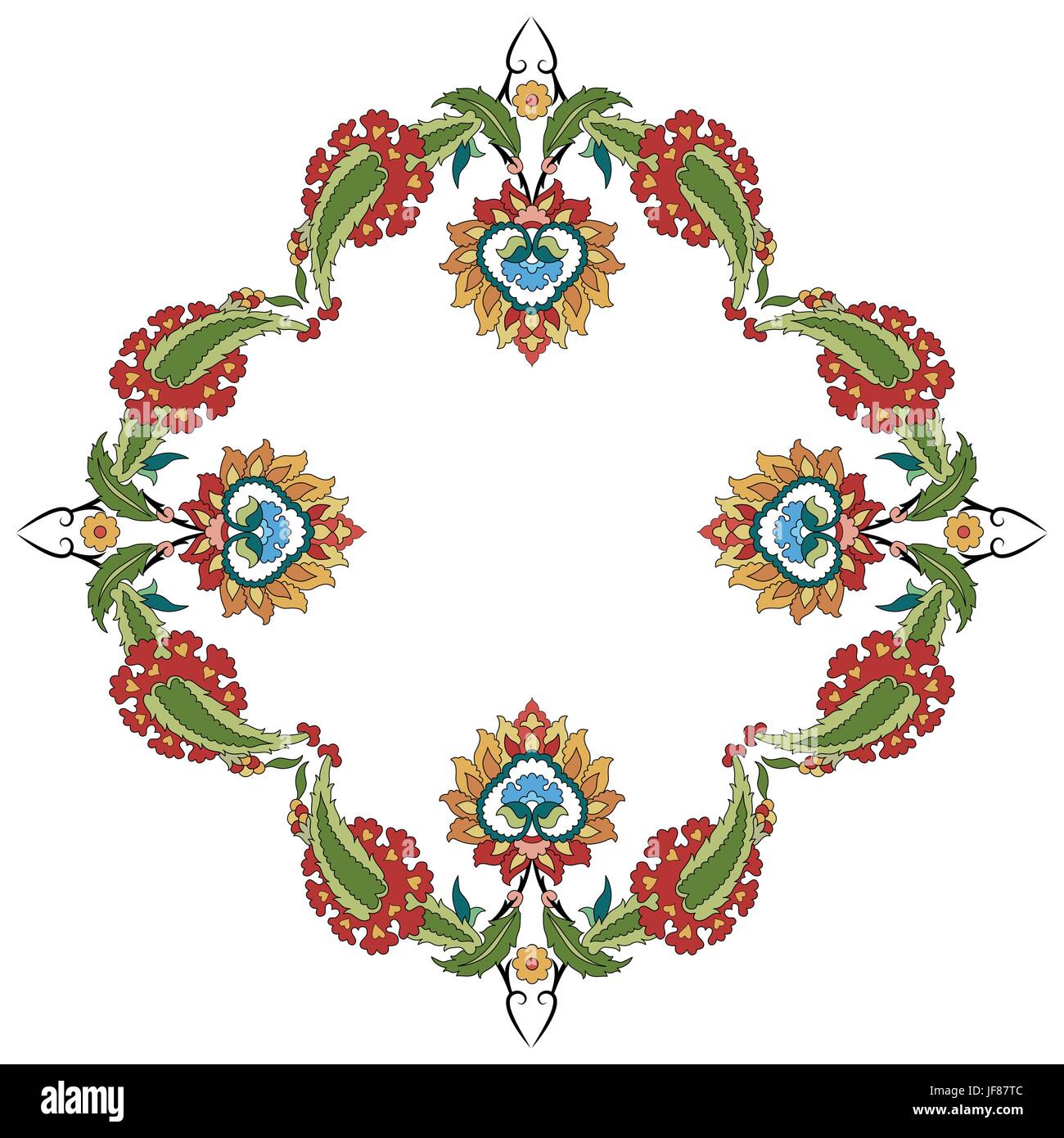 24-Serie entwickelt, die aus dem osmanischen Muster Stock Vektor 24-Serie entwickelt, die aus dem osmanischen Muster Stock Vektor