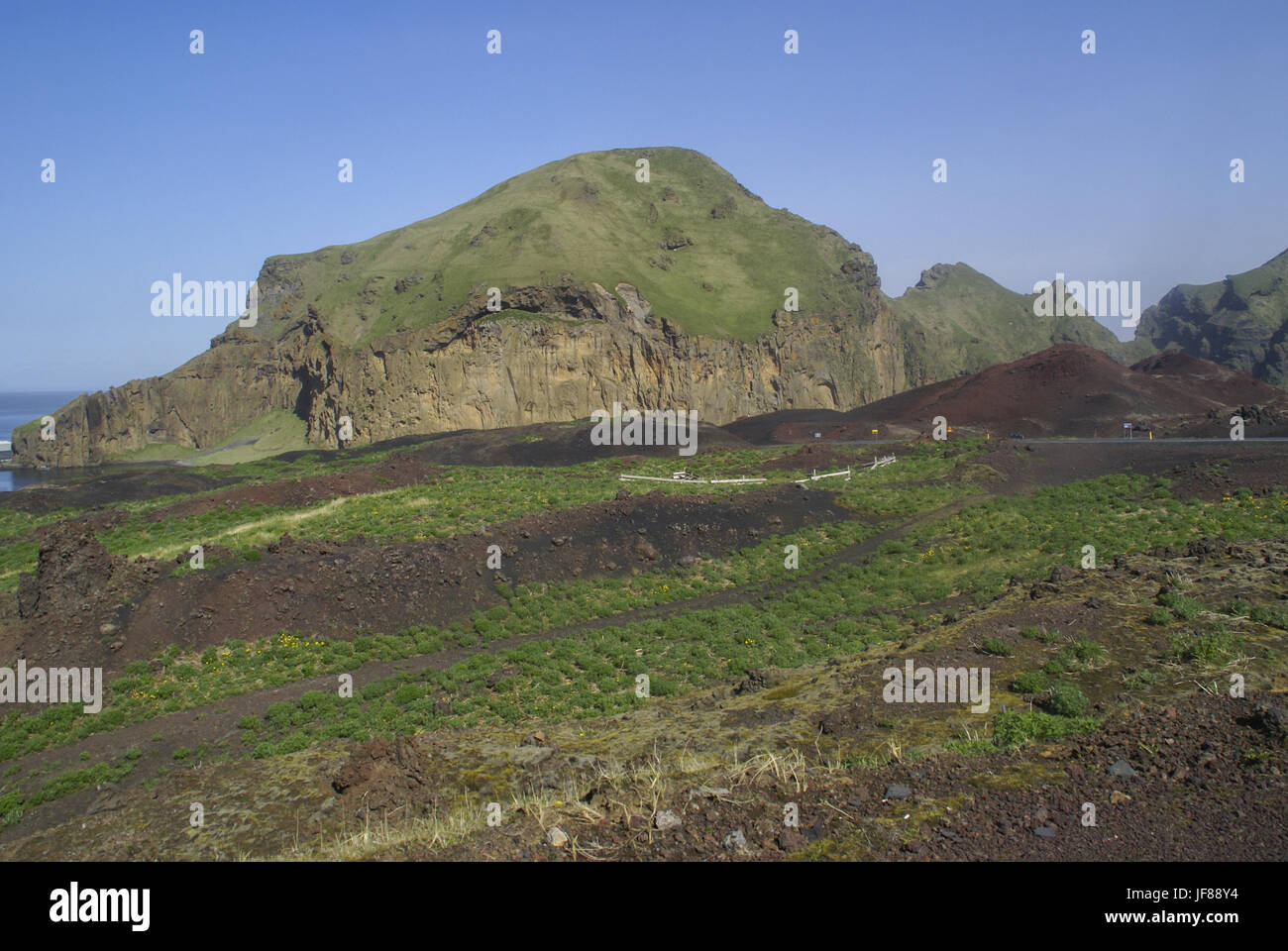 Küste in der Nähe Heimaey Stadt, Island Stockfoto