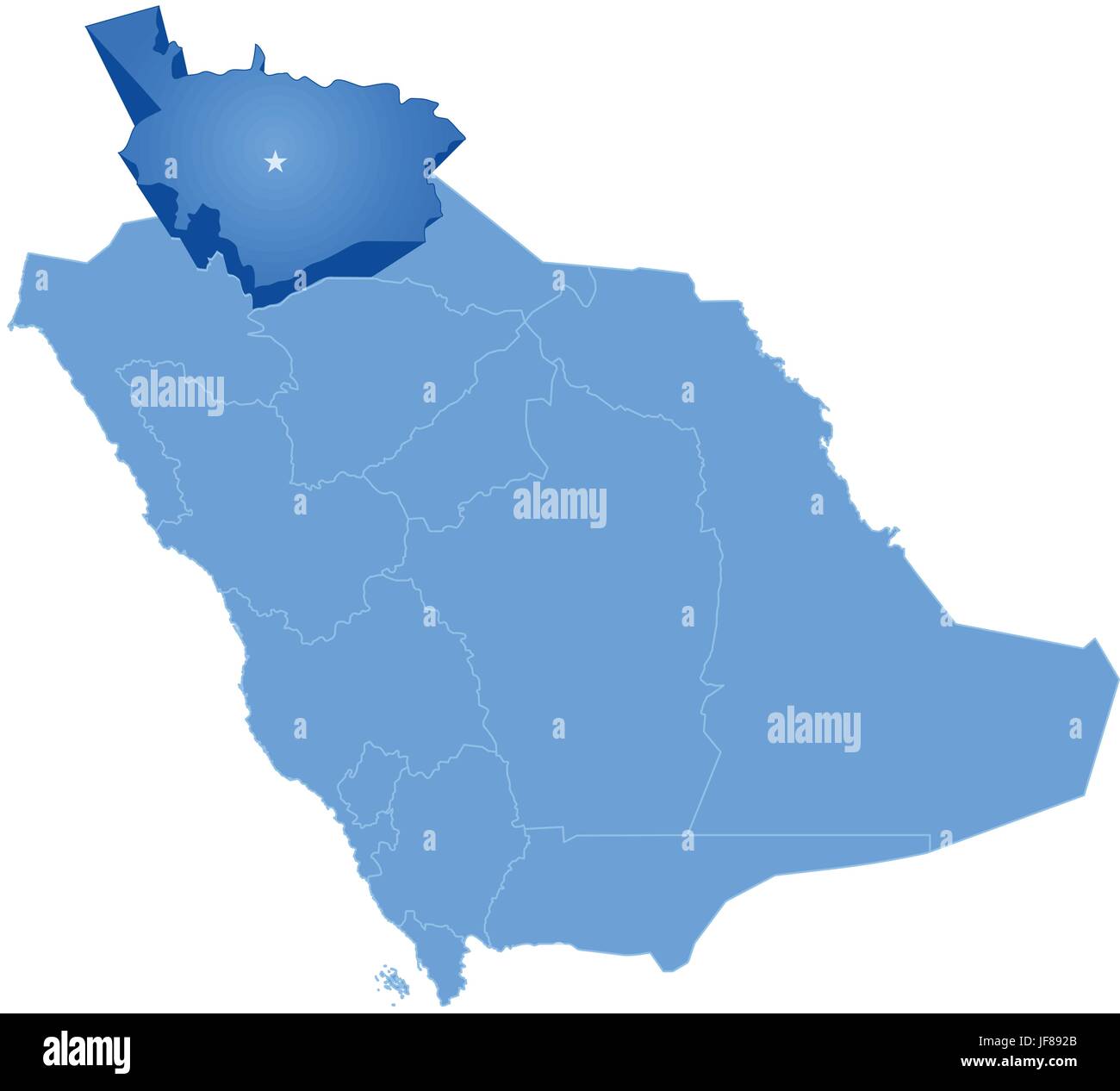 Saudi Arabien, der Region Al Jawf Stock Vektor