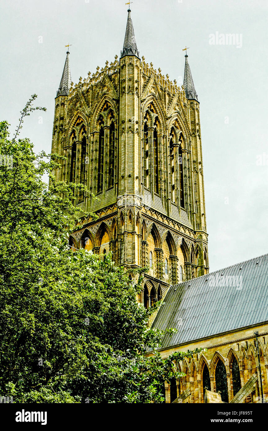 Lincoln Kathedrale; Lincoln, Gotische Kathedrale Stockfoto