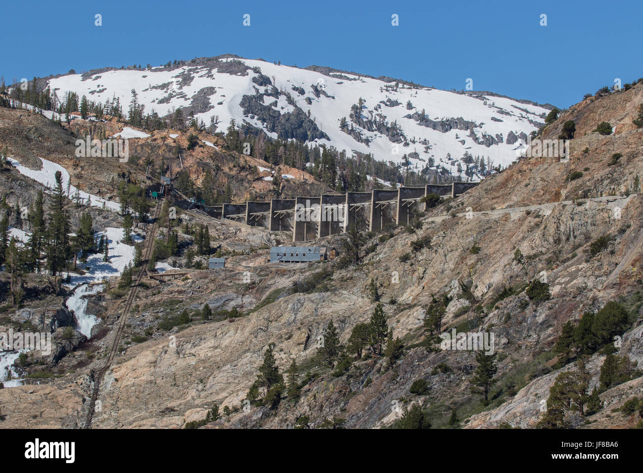 Gem Lake Dam besessen und durch Southern California Edison betrieben. In der Sierra Nevada backcountry oben Agnew See in Mono County California USA Stockfoto