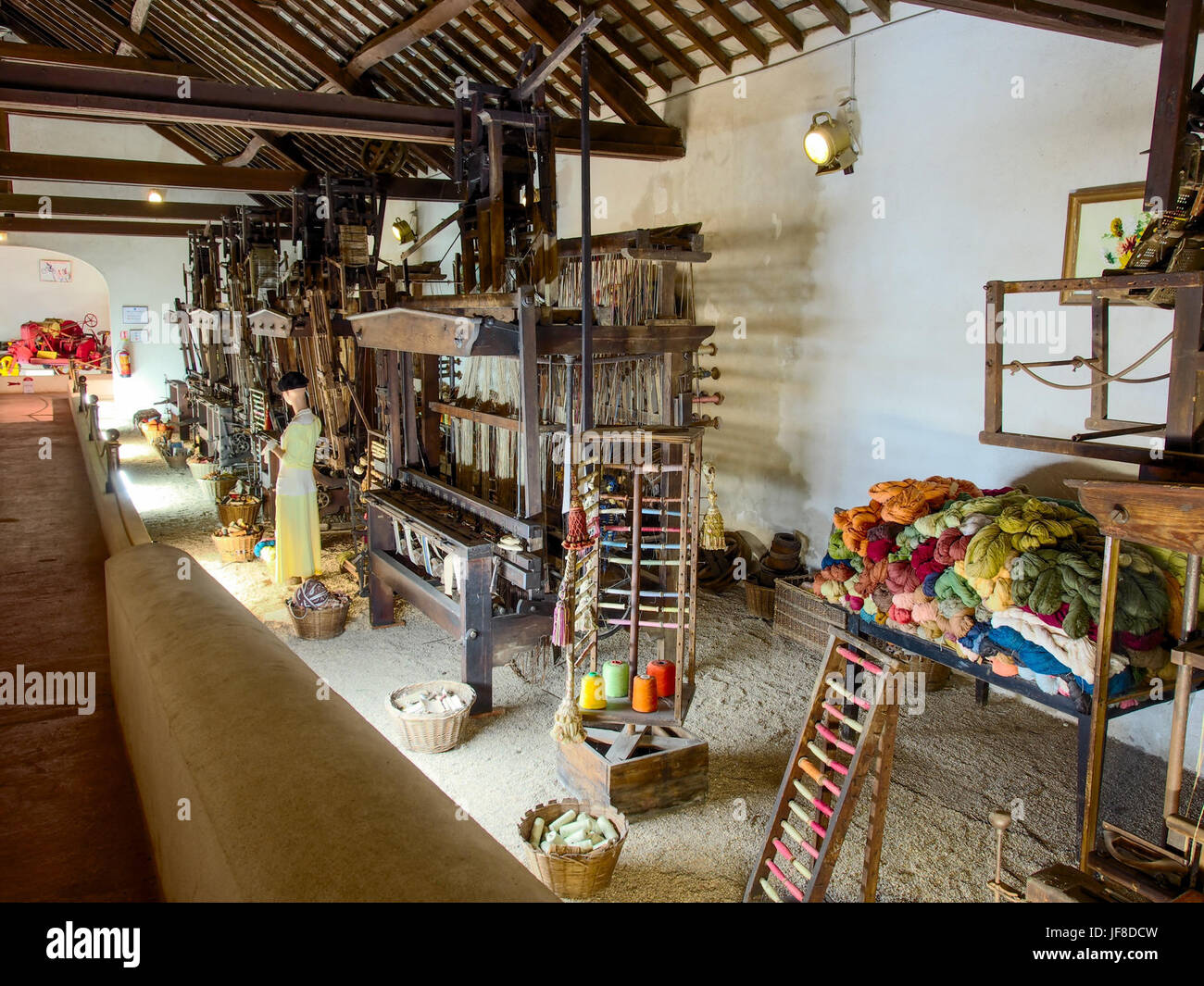 Webstuhl Zimmer, Musée Maurice Dufresne Foto 1 Stockfoto