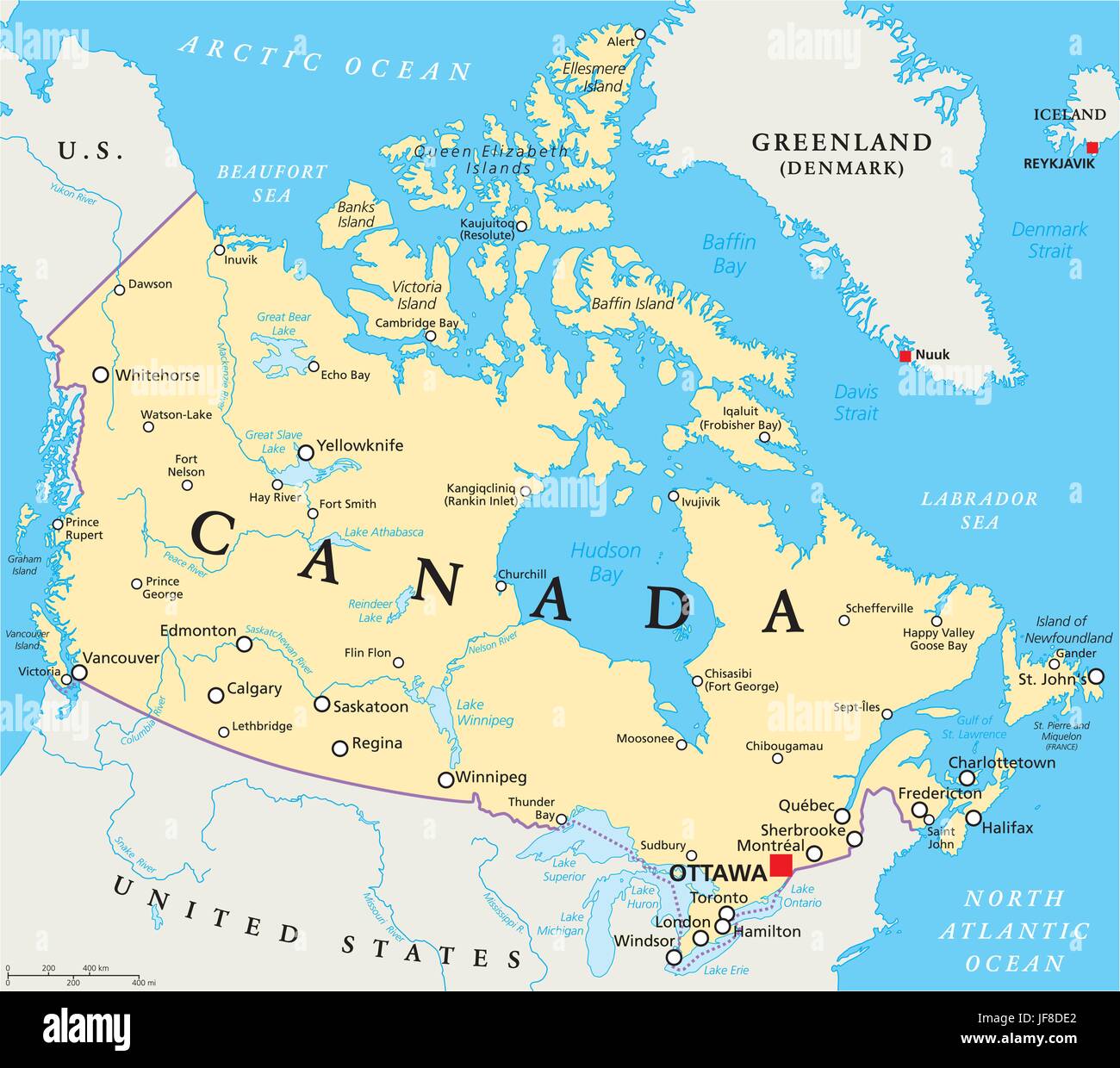 Canada political map -Fotos und -Bildmaterial in hoher Auflösung – Alamy