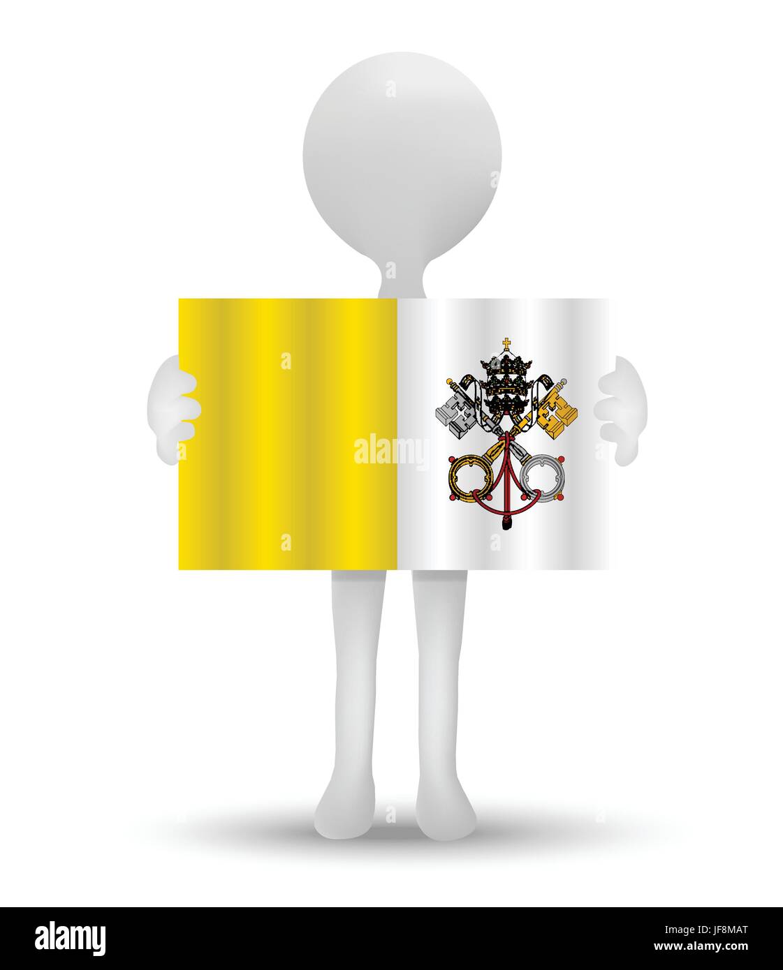 Flagge des Staates der Vatikanstadt Stock Vektor