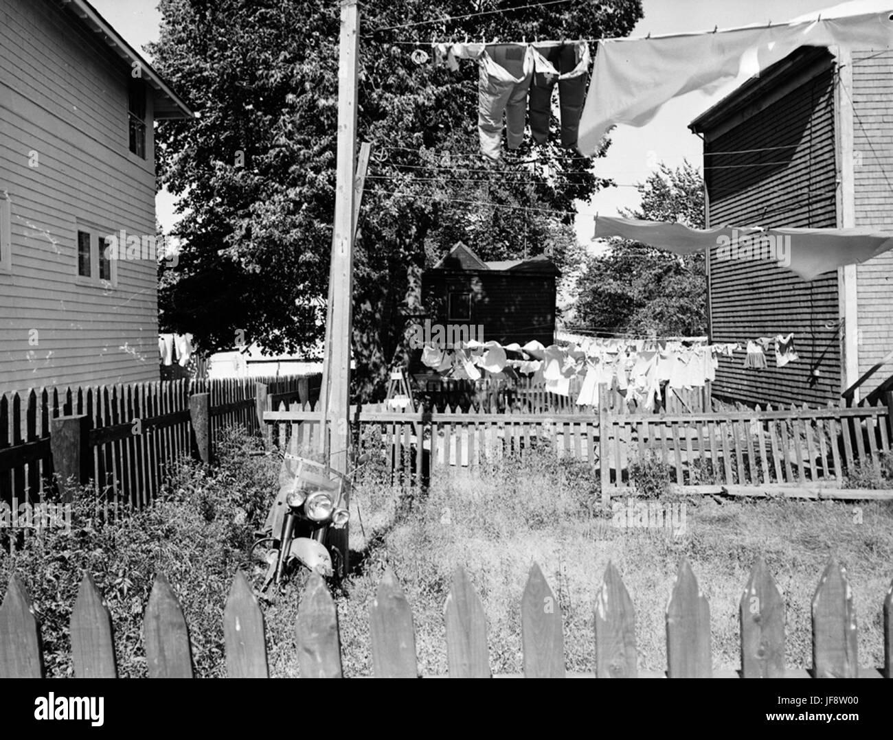 Ein unbekannter Ort in Halifax, Nova Scotia, mit traditionellen Winterszenen und schneebedeckten Häusern Stockfoto