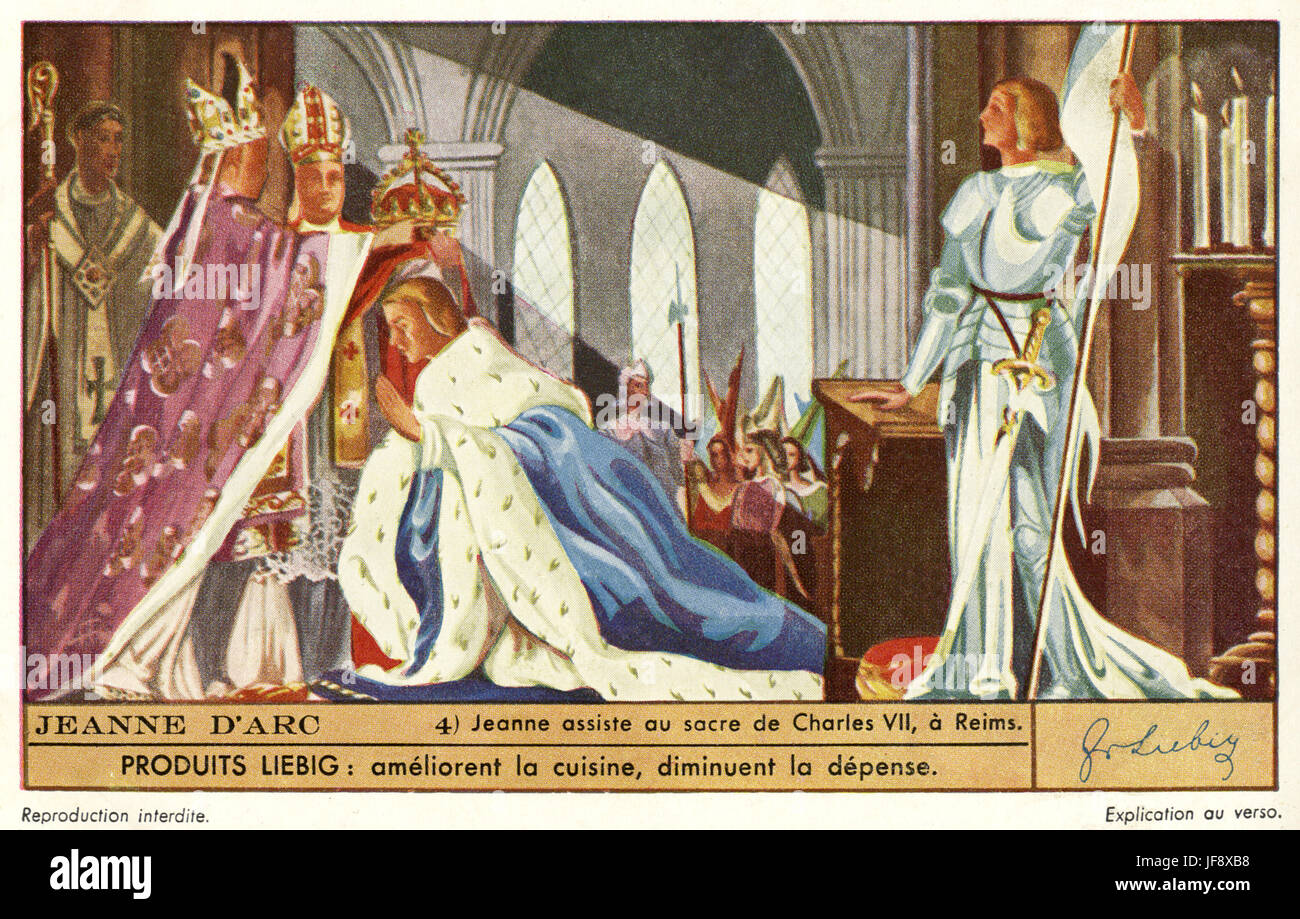 Joan of Arc / Jeanne d ' Arc bei der Krönung von Charles VII in Reims