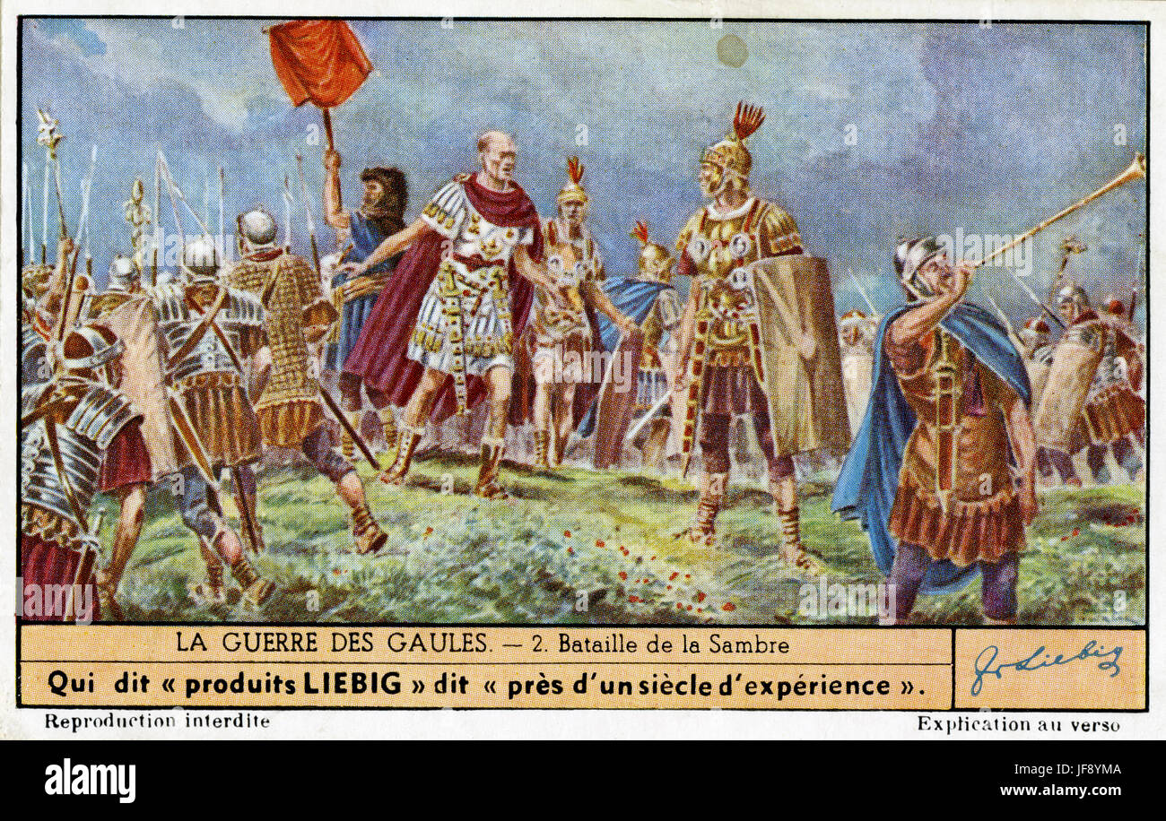 Schlacht von Sarah (Sambre), gegen die Nervians, 57 v. Chr.. Gallischen