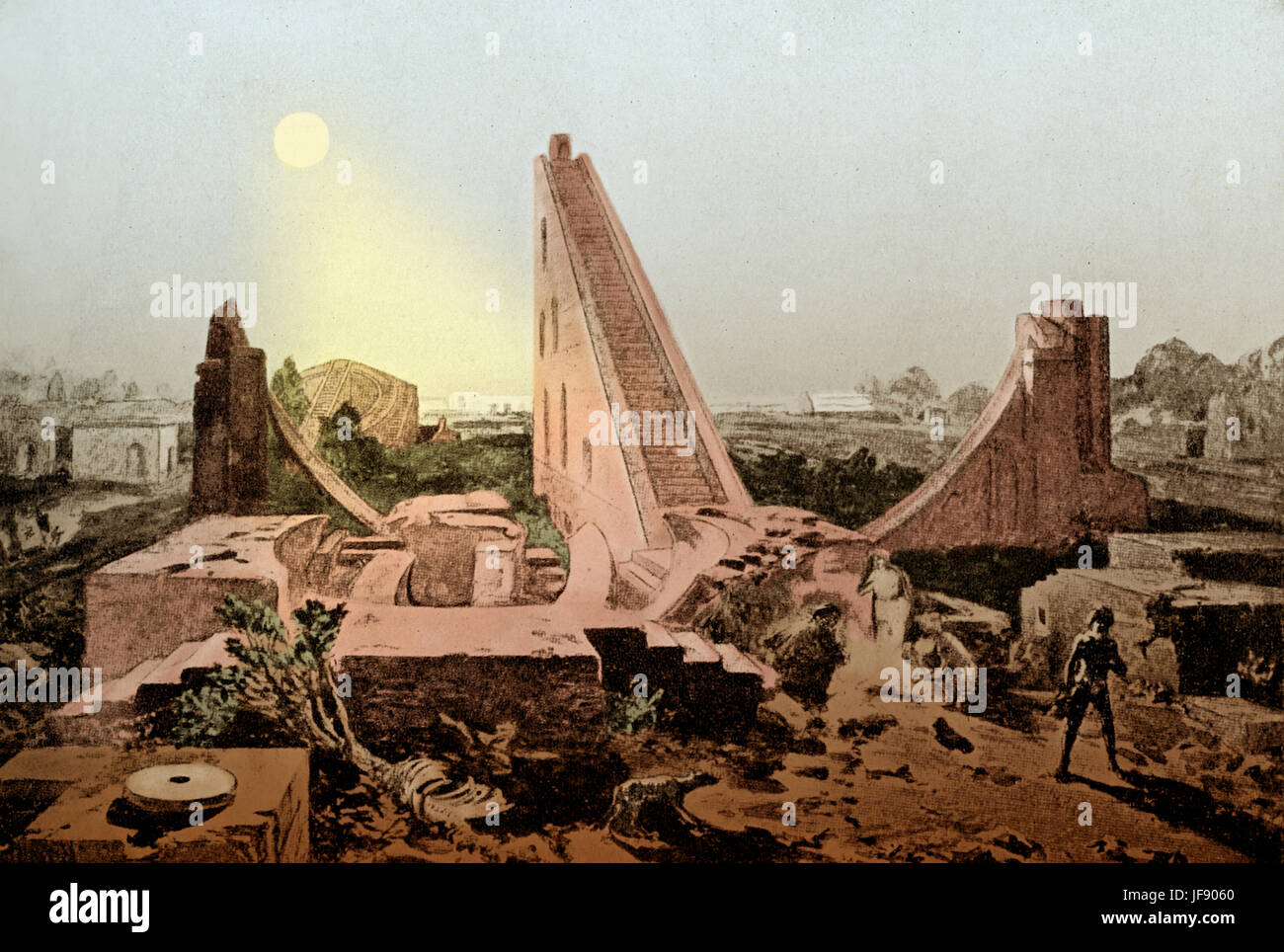 Maharaja Sawai Jai Singh errichtet fünf Observatorien in Indien. . Er erarbeitete Zij Muhammadshahi, damit die Menschen, astronomische Beobachtungen zu machen. 3. November 1688 – 21. September 1743. Stockfoto