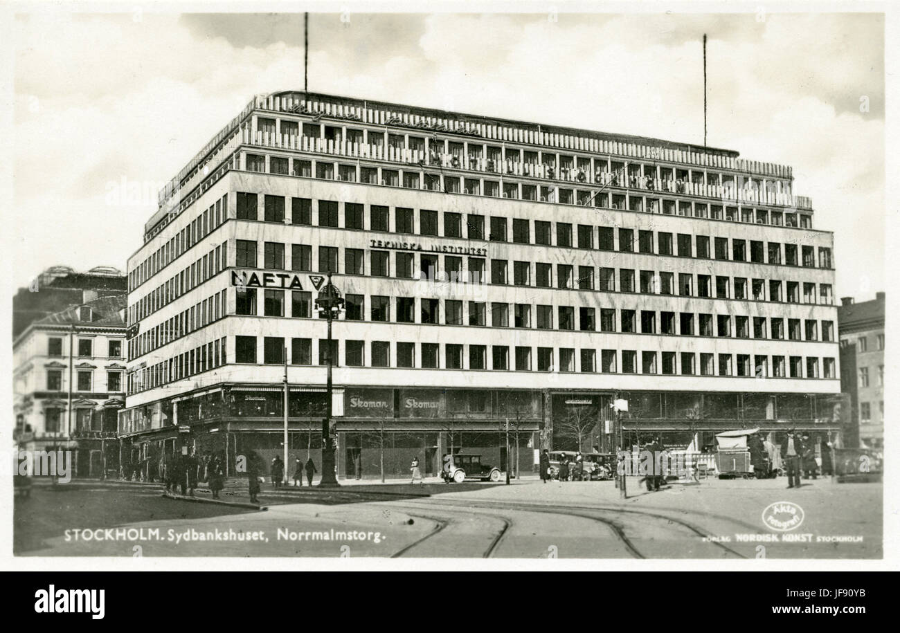 Sydbankshuset / auch bekannt als Citypalatset, Bürogebäude in Stockholm, Schweden, 1930er Jahre Stockfoto