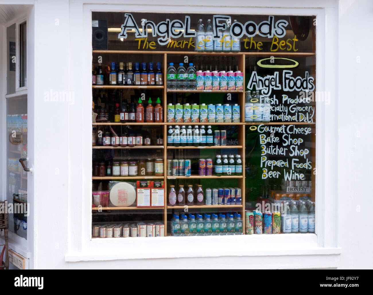 Engel-Lebensmittel-Markt in Provincetown, Massachusetts. Eigentum freigegeben. Stockfoto