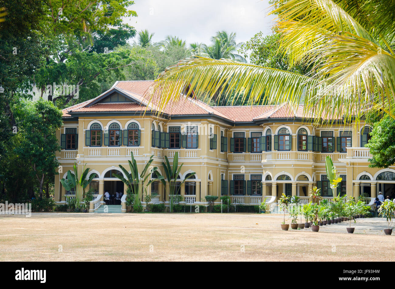 PHUKET - Mai 03: Gebäude, Sino-portugiesischer Architektur, in der Altstadt am Phuket Überbleibsel historischen Geschichten von Handwerk und Architektur in Thailand. Stockfoto