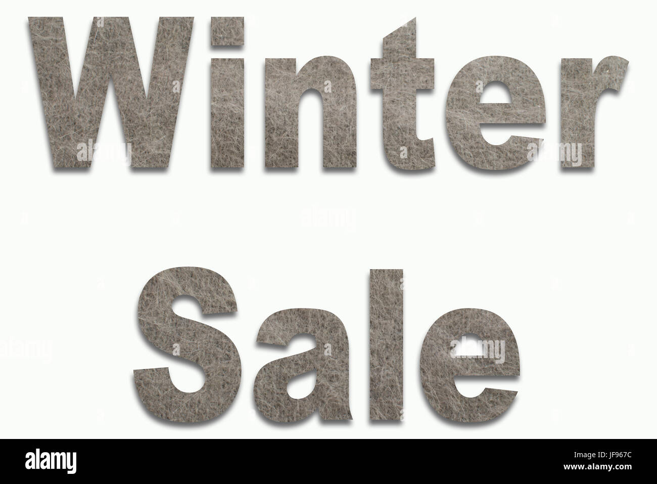Winter Verkauf Angora in einer Schrift ausgebildet Stockfoto