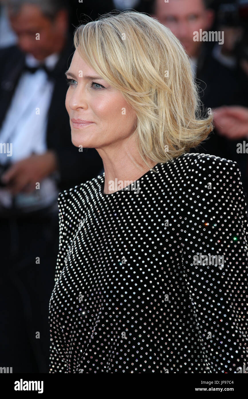 Robin Wright besucht die Ismael Geister screening und Eröffnungs-Gala während der 70. jährlichen Cannes Film Festival im Palais des Festivals im 17. Mai 2017 in Cannes, Frankreich. Stockfoto