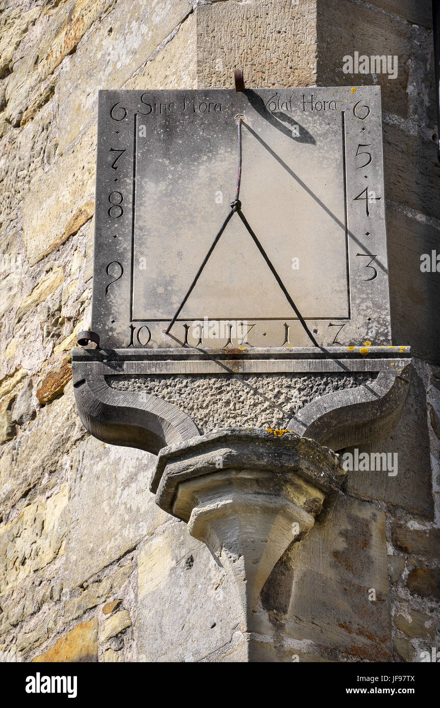 Historische Sun-Dial in Rieden, Deutschland Stockfoto