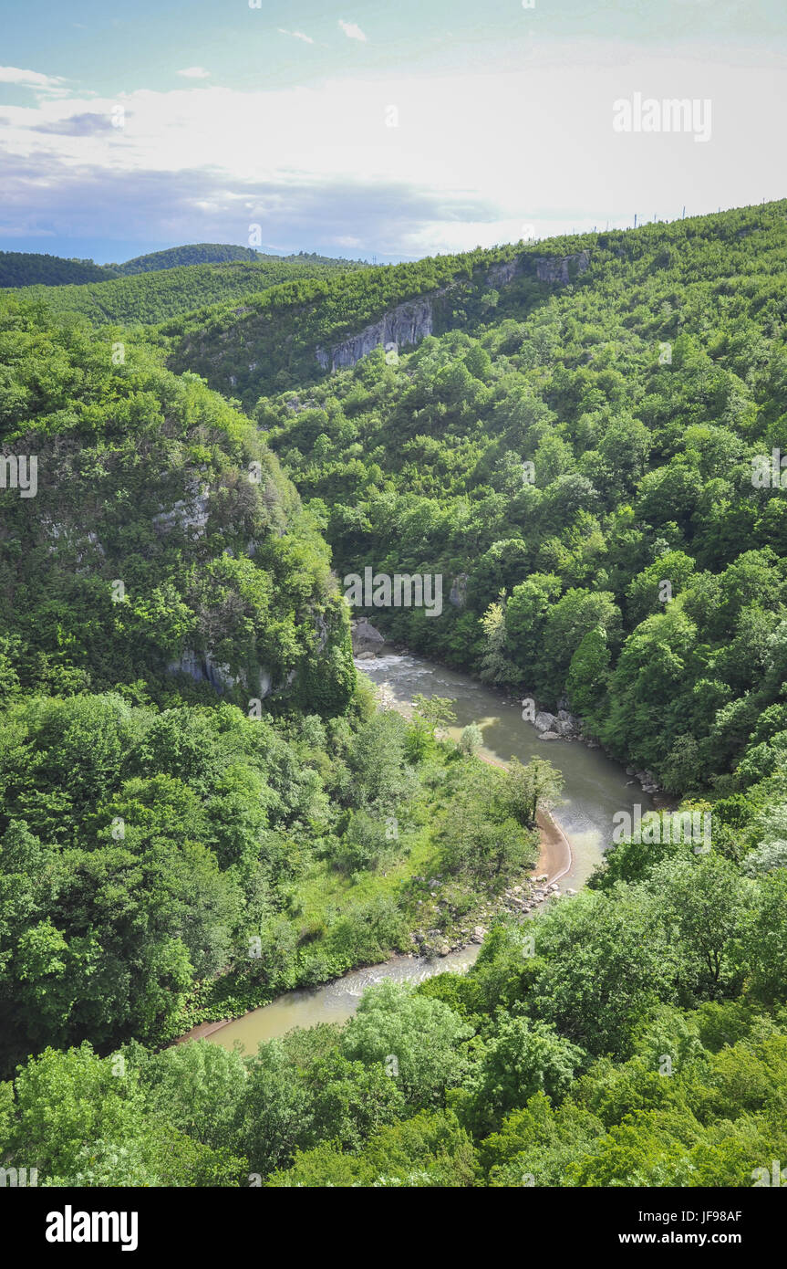 Tskaltsitela Fluss in Imereti, Kaukasus Stockfoto