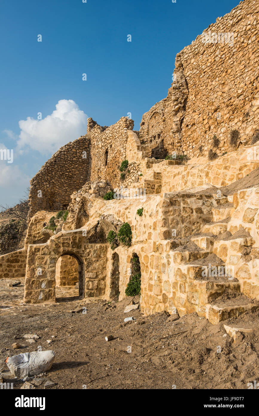 Syrische orthodoxe Kloster Mar Mattai, (Sant Matthews Kloster) mit Blick auf Mosul, Irak Stockfoto