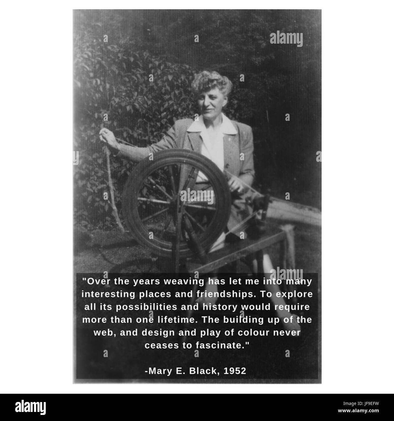 Ein Porträt von Mary Black, einer bedeutenden historischen Figur, aufgenommen in einem Vintage-Foto aus dem frühen 20. Jahrhundert. Stockfoto