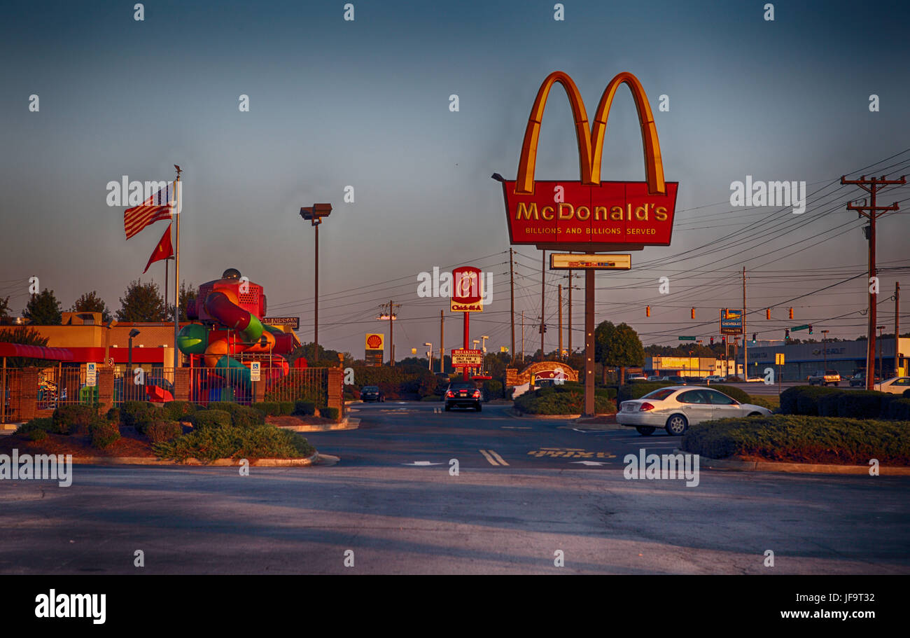 Mc Donalds in Amerika Stockfoto