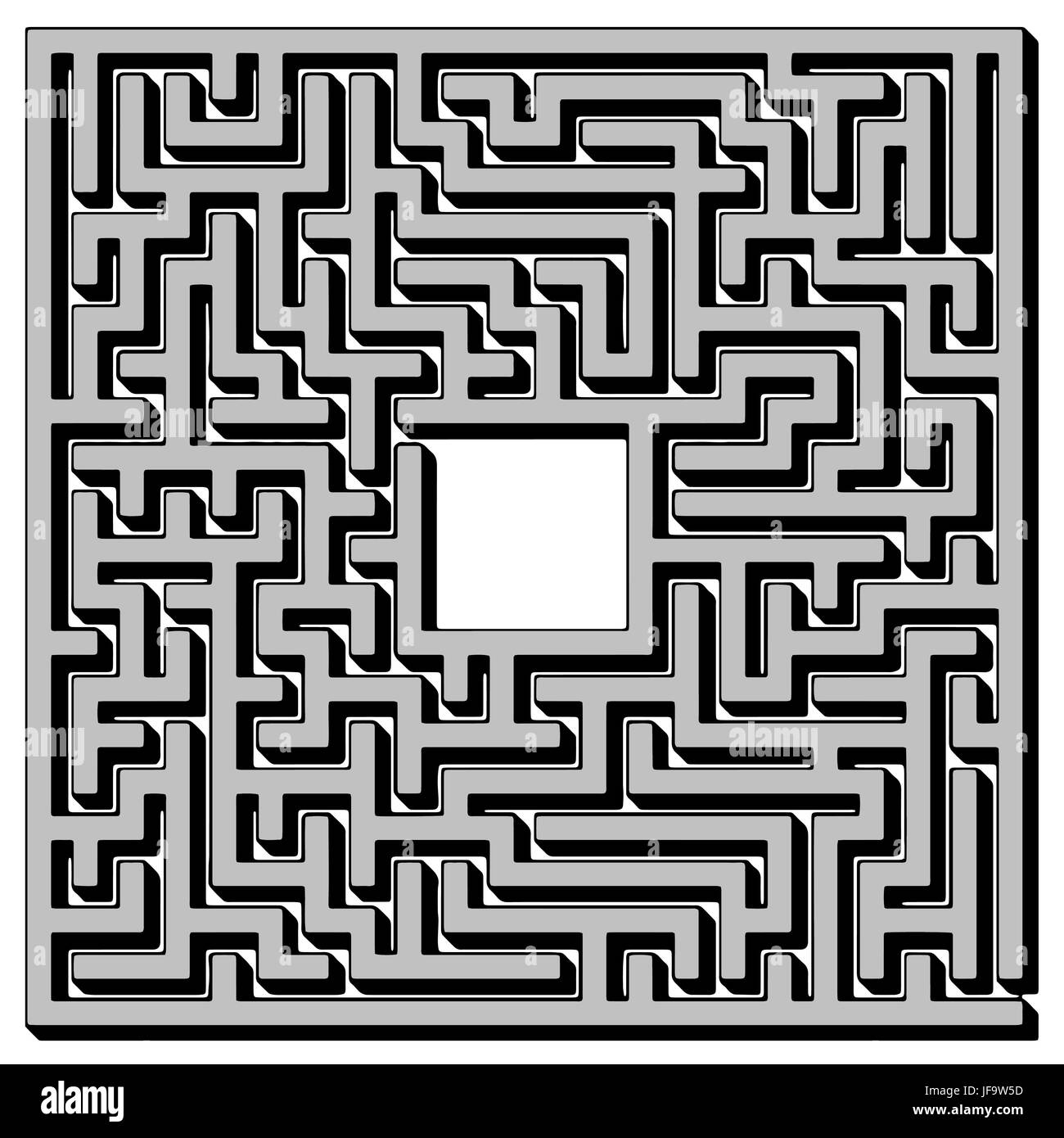 Labyrinth, Isolated on White Background. Kinder Labyrinth Stock Vektor