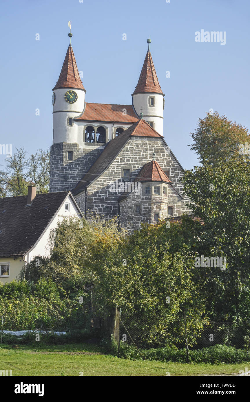 Art Noveau Kirche in Gaggstatt, Deutschland Stockfoto