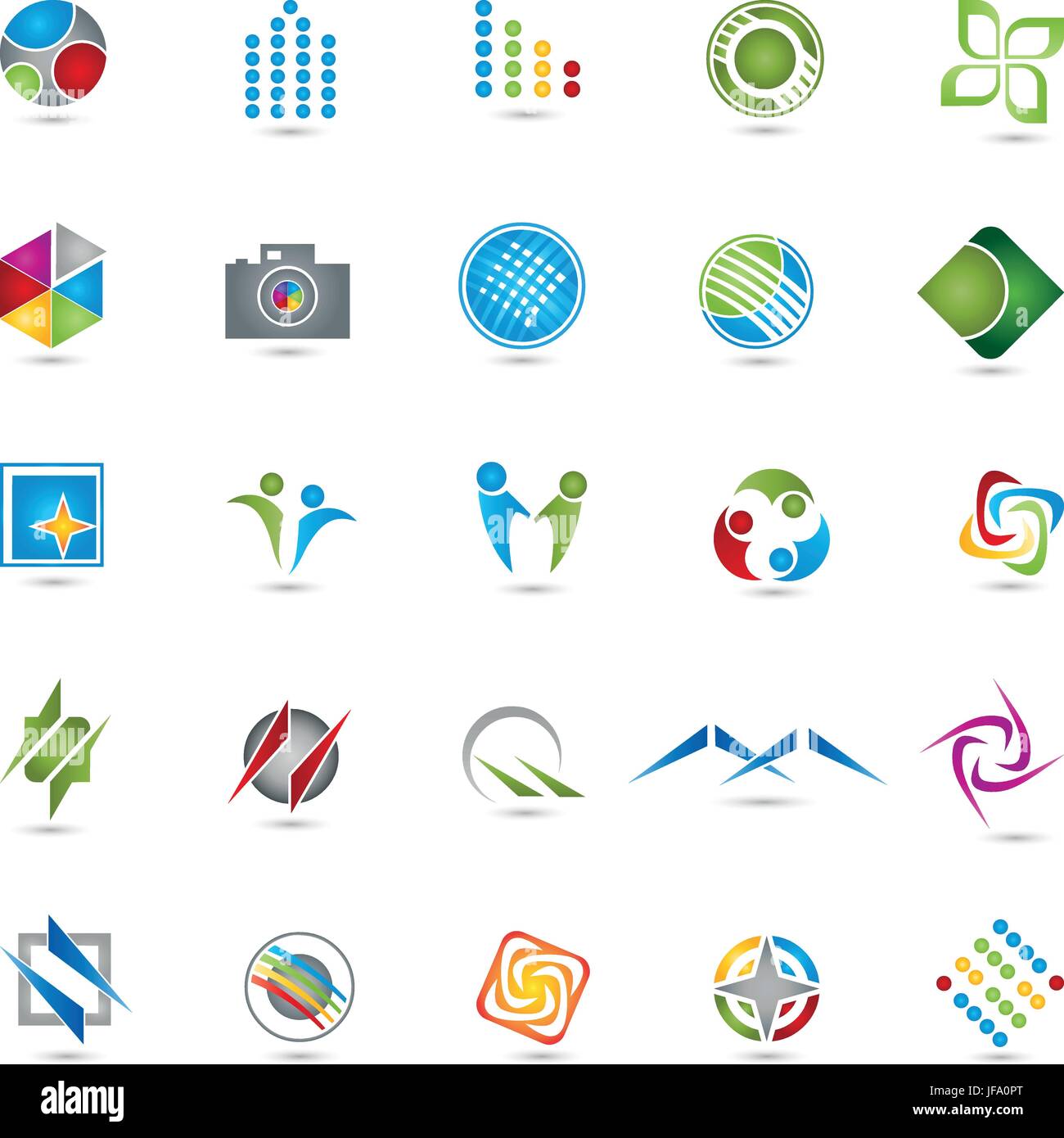 große Sammlung von Logos, Geschäft Stock Vektor