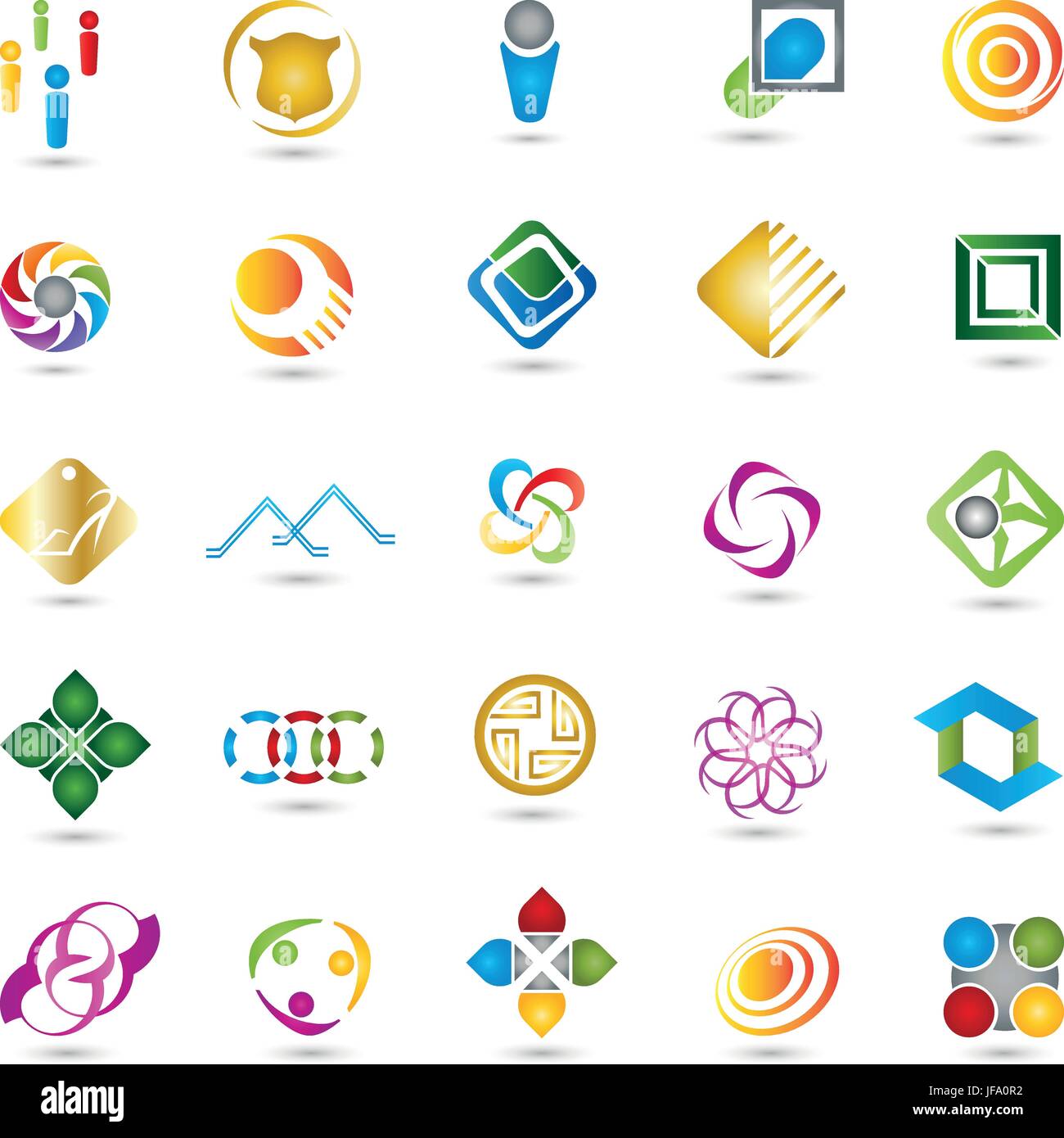 Sammlung von Firmenlogos, service Stock Vektor