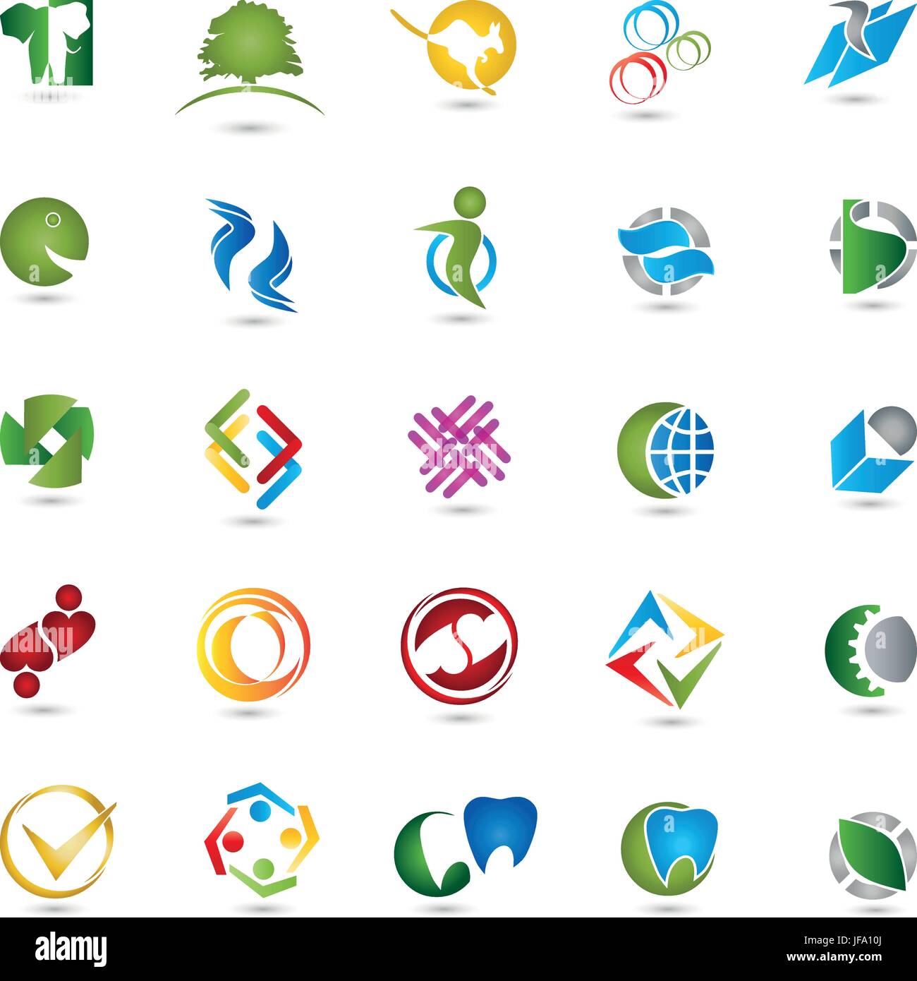 Logos-Sammlung-Logo-Sammlung Stock Vektor