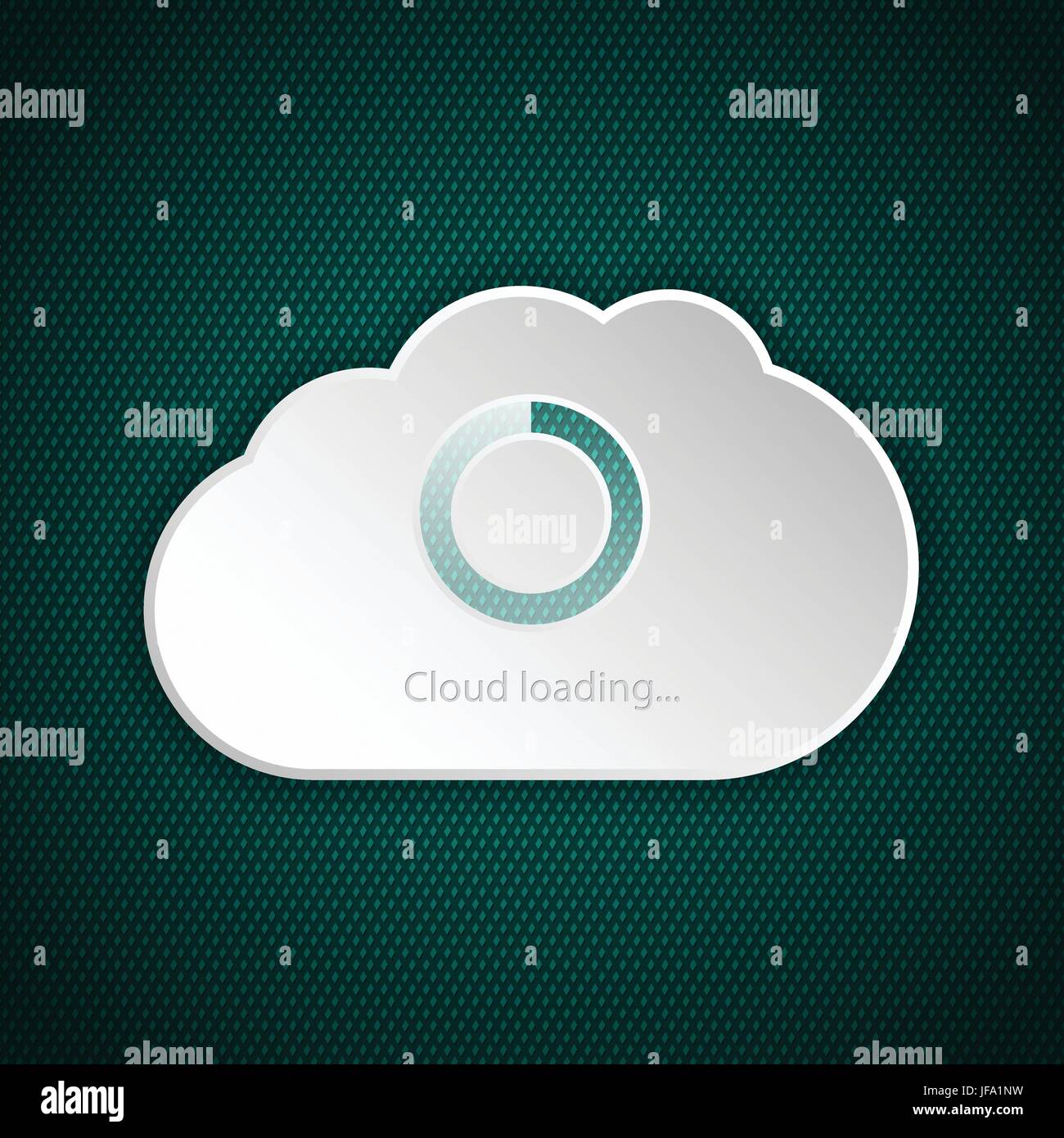 Cloud-Schnittstelle Ladebildschirm Stock Vektor
