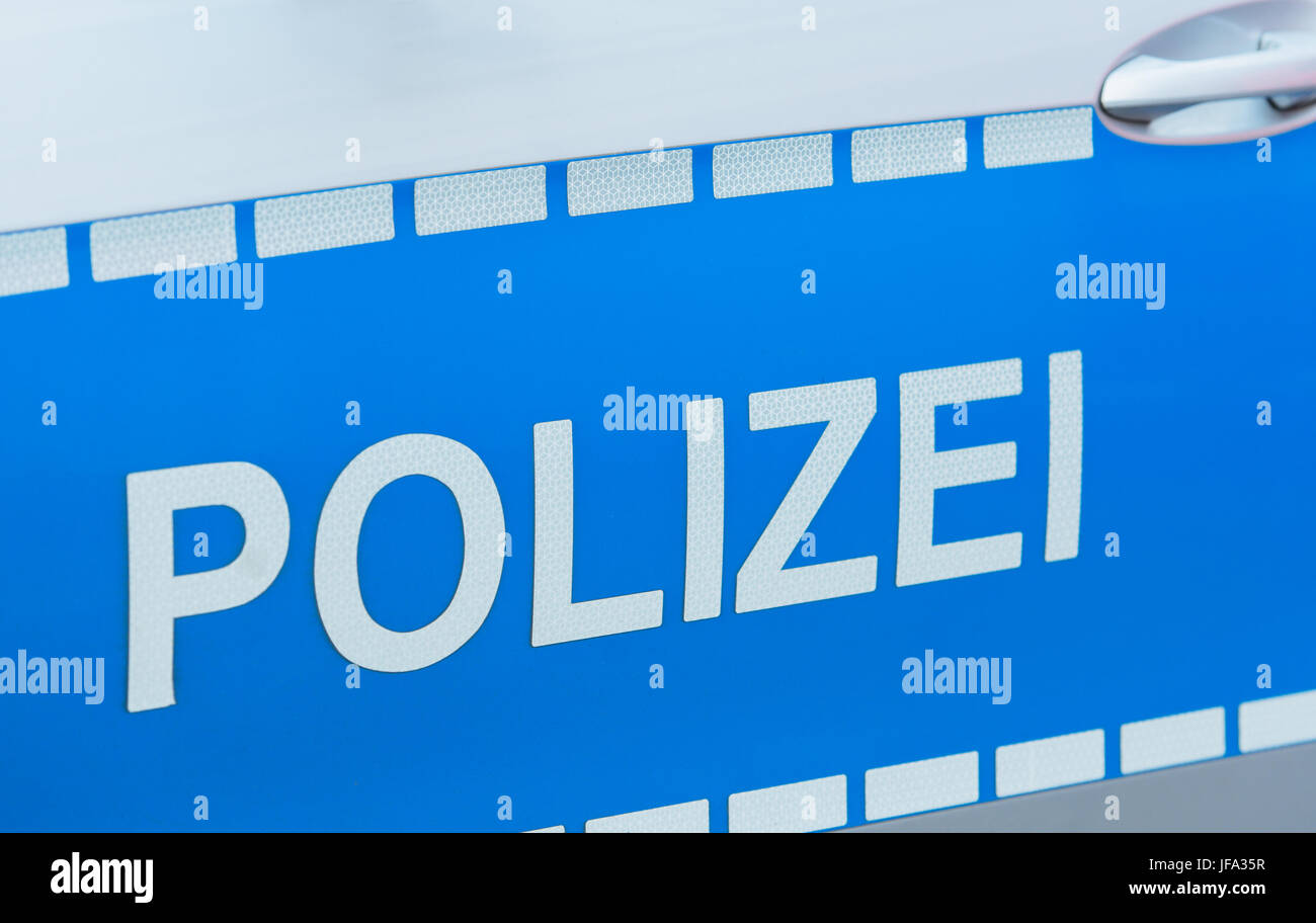 Polizei in der Polizei in der Stadt Hamburg Stockfoto