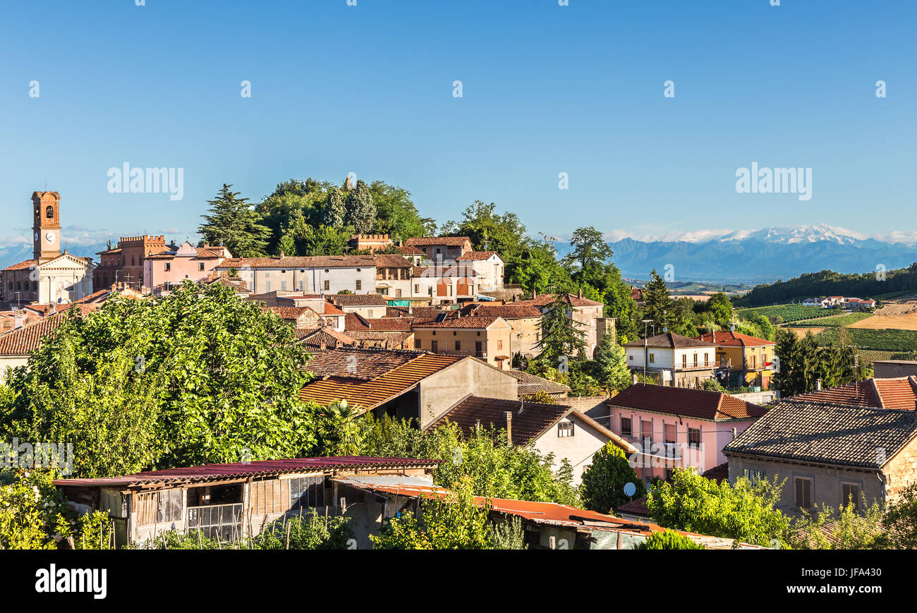 Dorf Sala-Monferrato, Italien Stockfoto