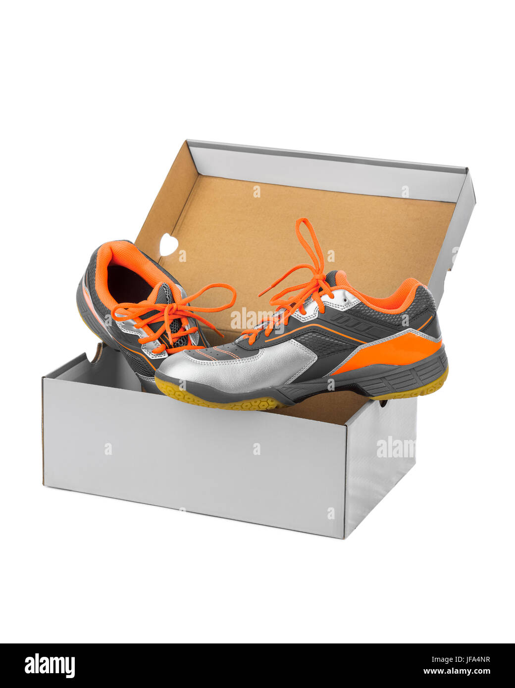 Sport-Sneaker in box Stockfoto