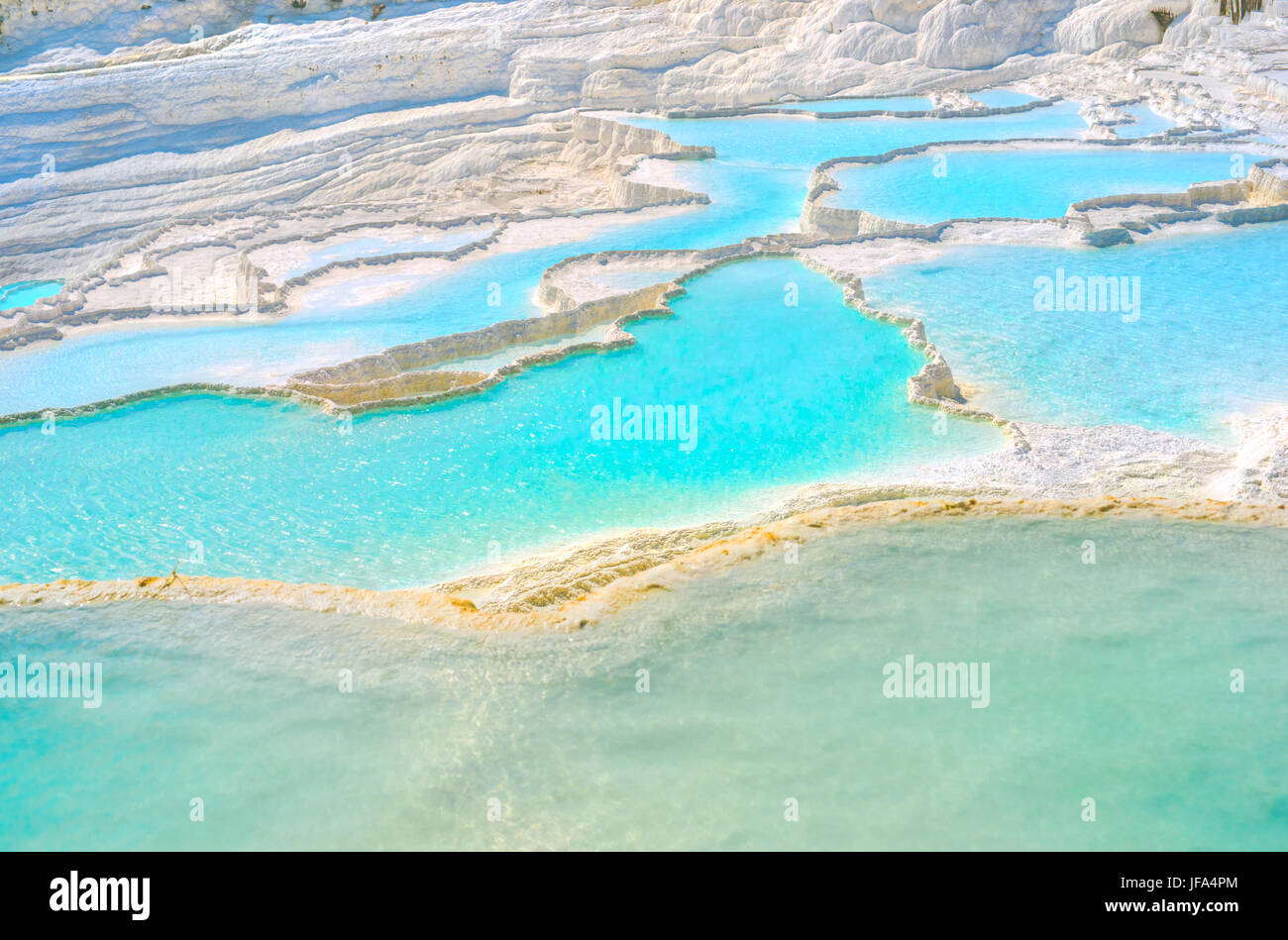 Kalksinterterrassen von Pamukkale, Türkei Stockfoto