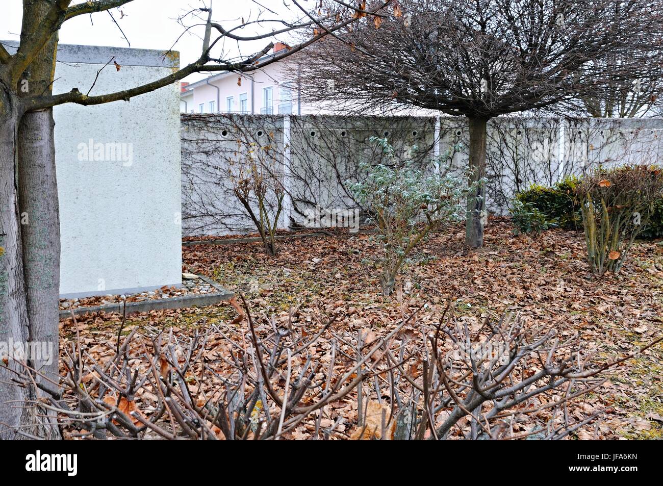 Das städtische Leben in der Stadt mit Garten Stockfoto