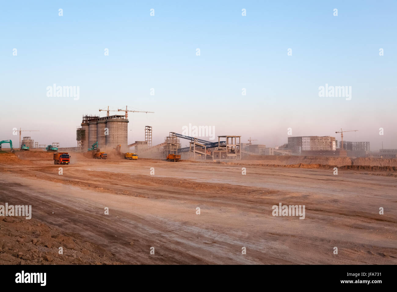 Baustelle der Kohleaufbereitung Factory Stockfoto