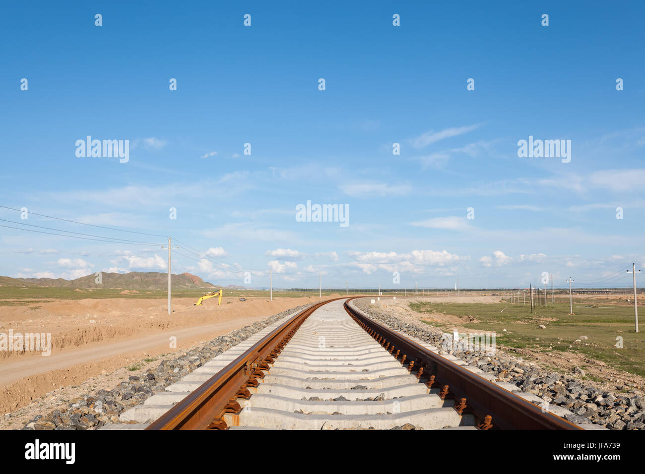 Eisenbahn in der Prärie Stockfoto
