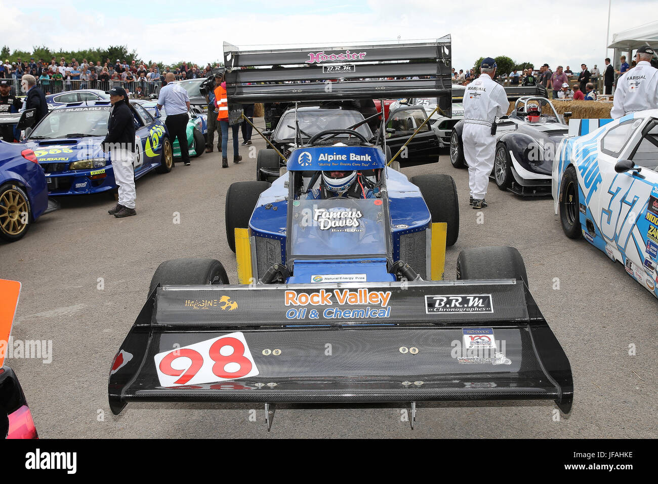 Goodwood, UK. 30. Juni 2016. Clessic racing Auto riesige Flügel und Spoiler Credit: Malcolm Greig/Alamy Live News Stockfoto