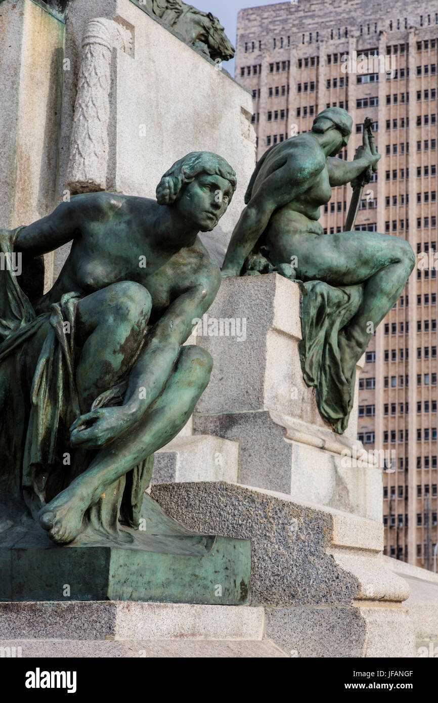Statue von Figuren entlang der MALECON - Havanna, Kuba Stockfoto