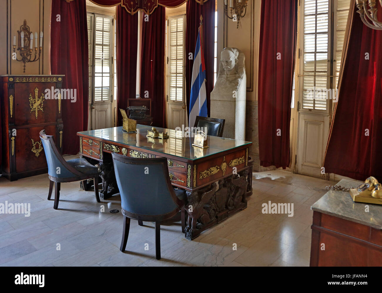 Büro des Präsidenten im MUSEO DE LA REVOLUCION - Havanna, Kuba Stockfoto