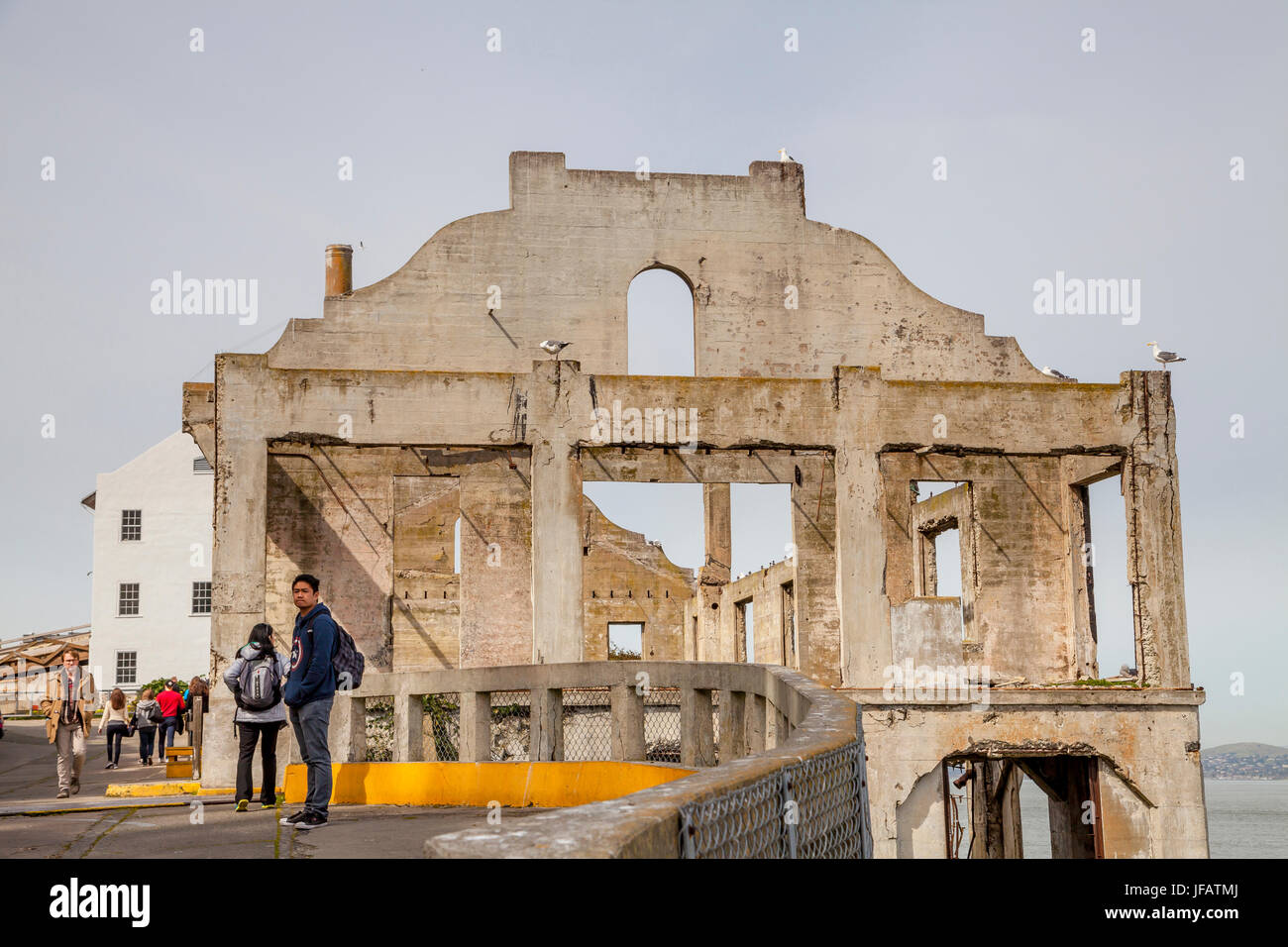 Officer club, Gefängnis Alcatraz, San Francisco, Kalifornien, USA Stockfoto