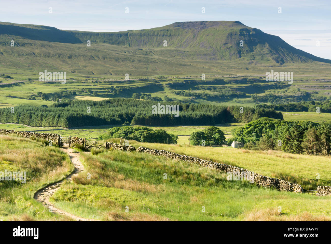 Die 3 Gipfel Weg Ingleborough Stockfoto