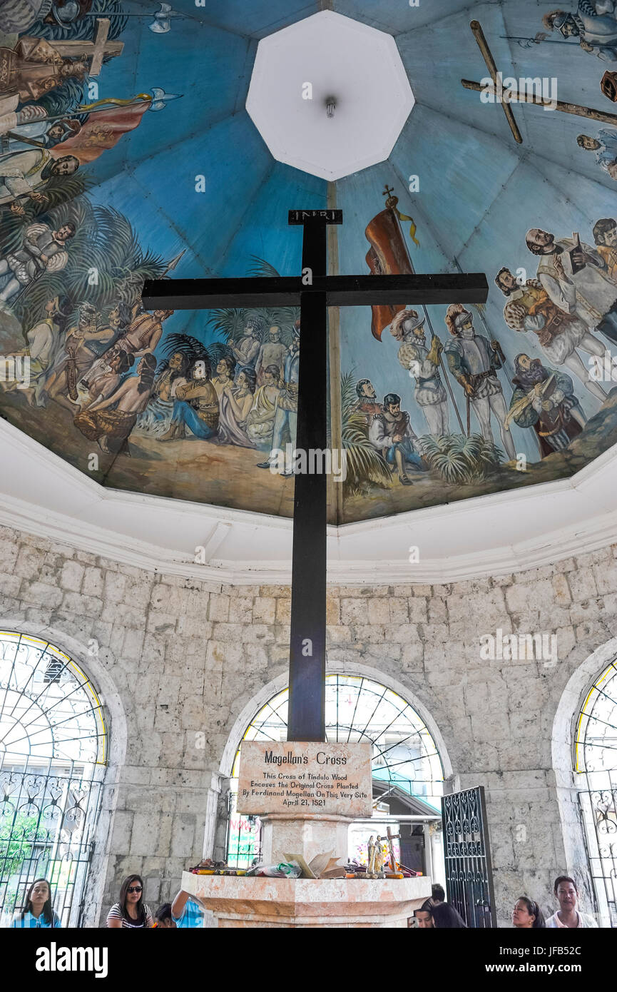 Magellan´s Kreuz, Cebu City, Cebu, Philippinen Stockfoto