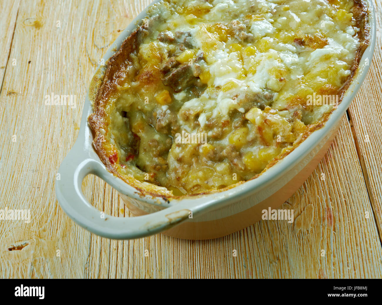 Tamale pie Stockfoto