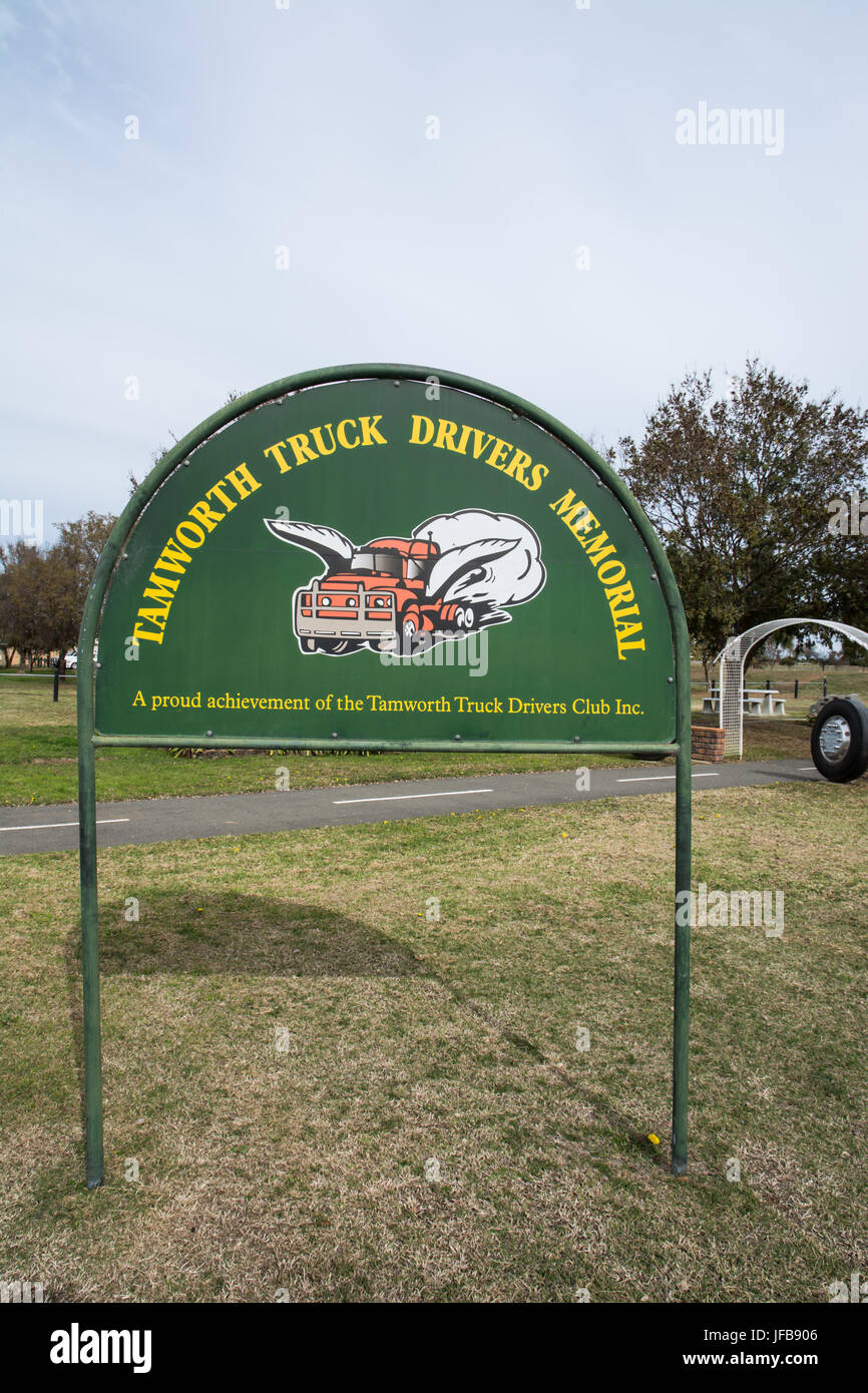 LKW Fahrer Memorial, Tamworth NSW Australia. Stockfoto