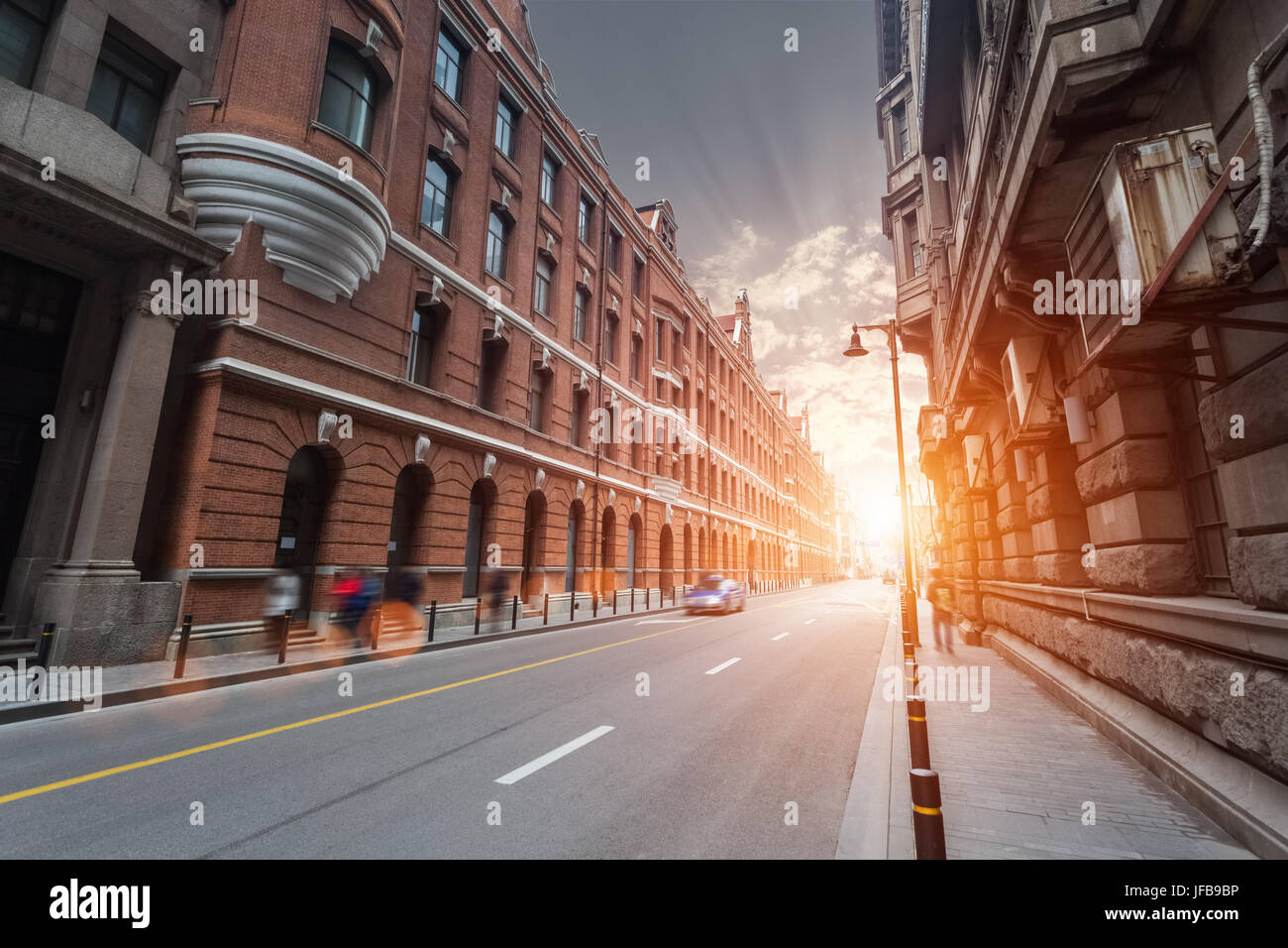 Das alte Shanghai bei Dämmerung Stockfoto