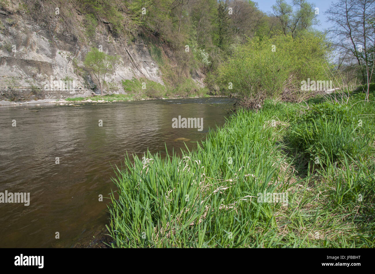 Kocher Fluss in der Nähe Geislingen, Deutschland Stockfoto