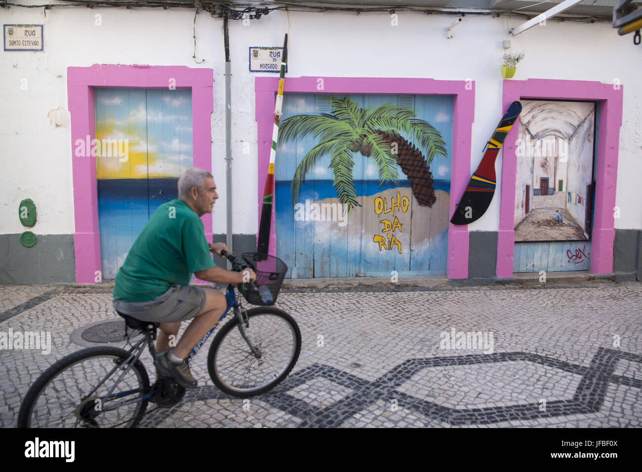 Europa PORTUGAL ALGARVE OLHAO ALTSTADT Stockfoto