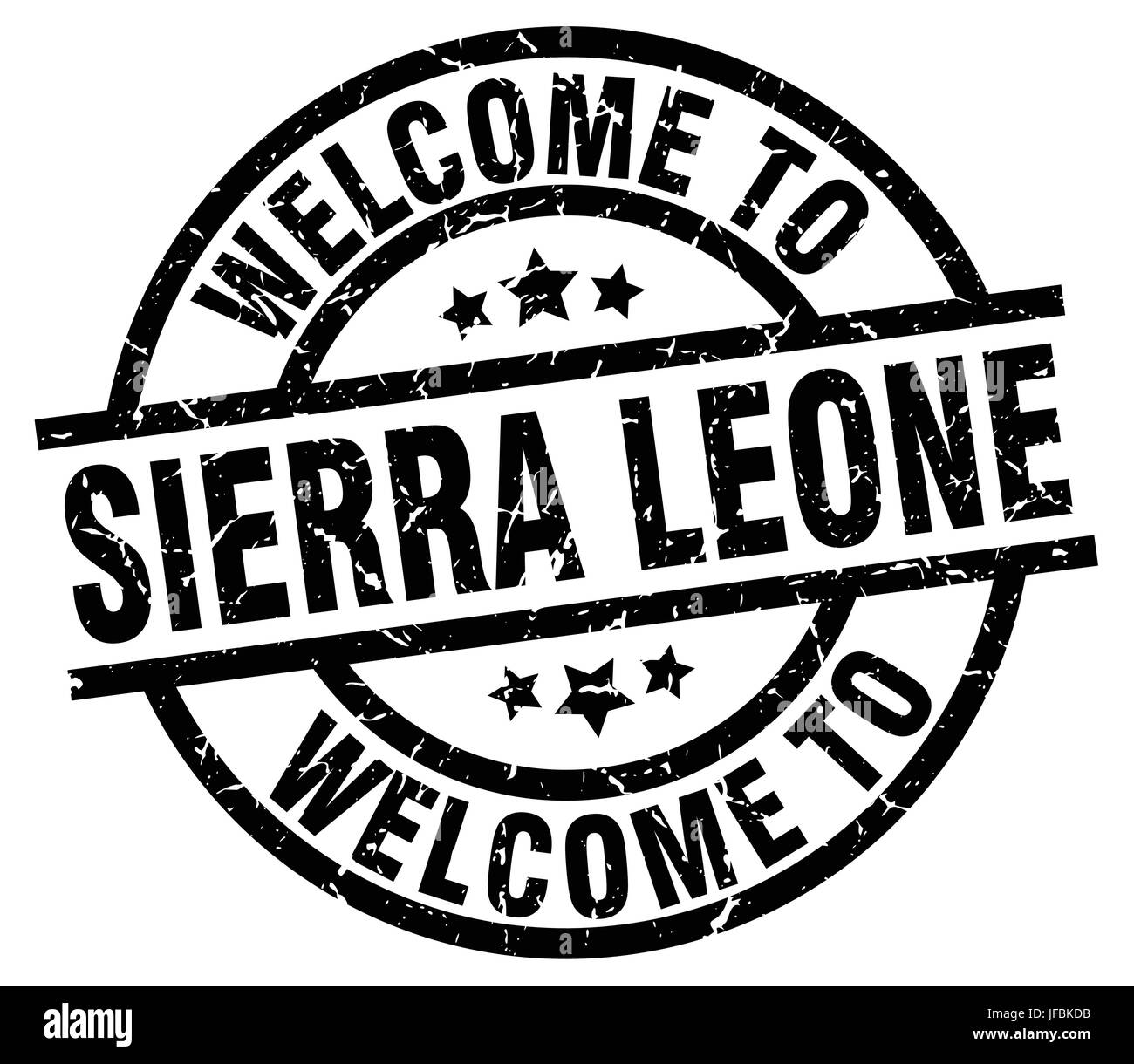 Herzlich Willkommen Sie in Sierra Leone schwarze Stempel Stock Vektor