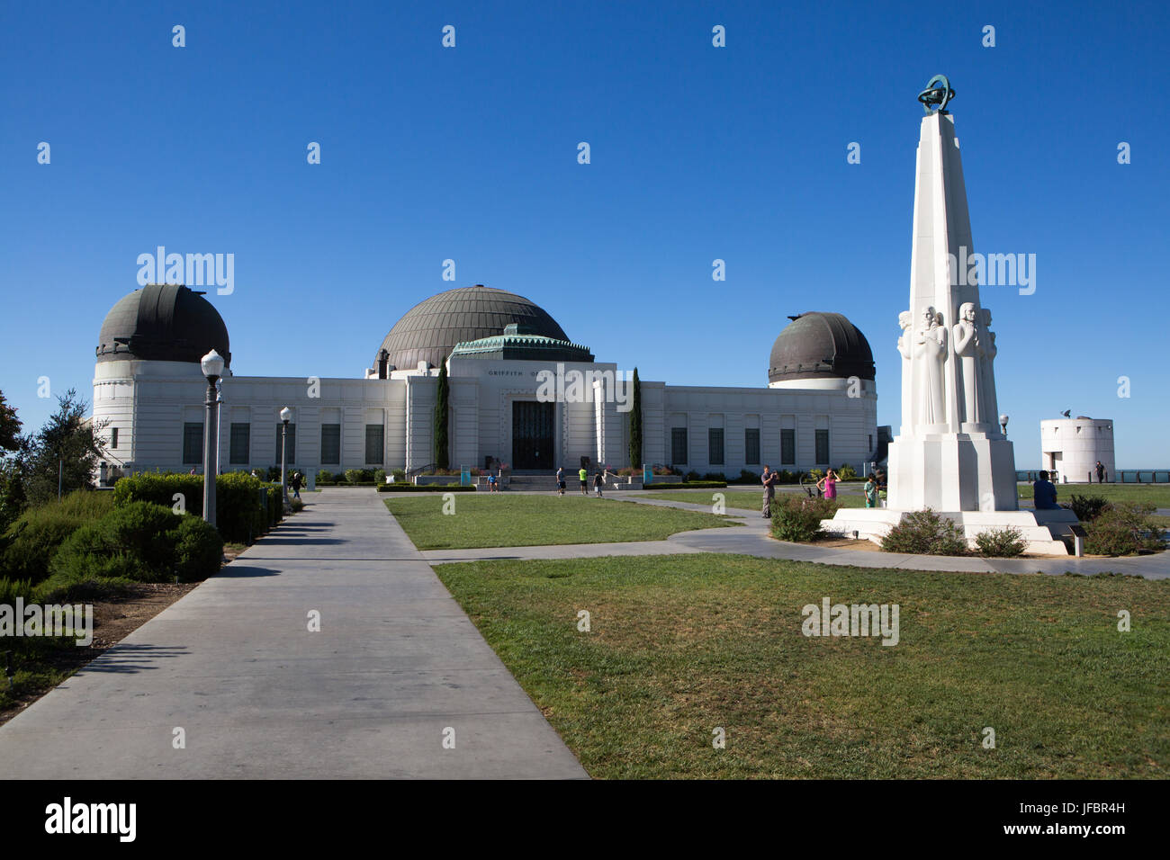 Eine Ansicht von Griffith Observatorium. Stockfoto