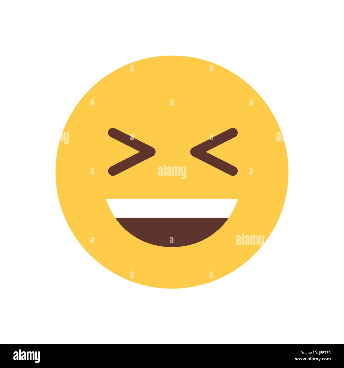 Gelbe Lächeln Cartoon Lachen Emoji Menschen Emotion Icon Stock Vektor