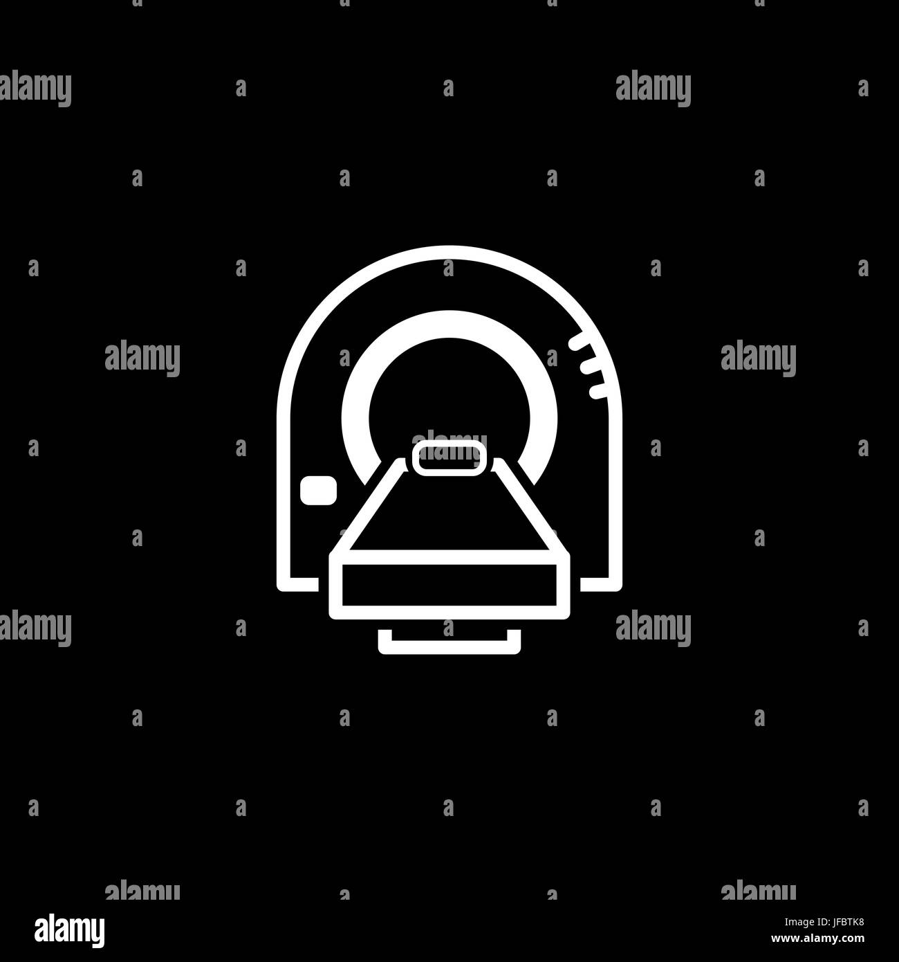 Tomographie-Symbol. Flaches Design. Stock Vektor